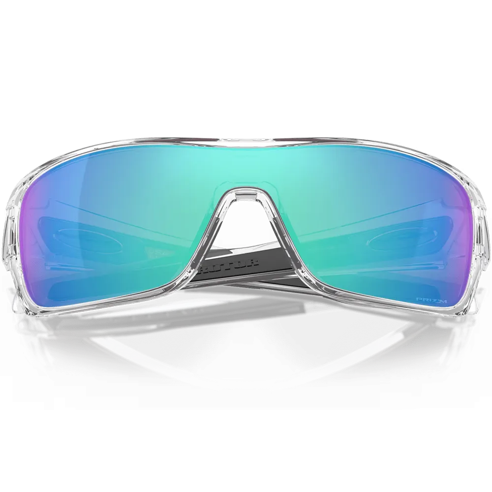 Oakley Turbine Rotor Sunglasses - Prizm Sapphire Lenses (Polished Clear Frame)