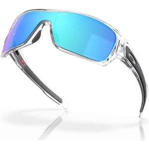 Oakley Turbine Rotor Sunglasses - Prizm Sapphire Lenses (Polished Clear Frame)