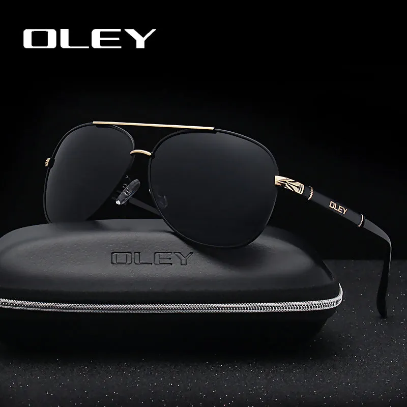 Oley Brand Sunglasses Men Polarized Classic Pilot Fishing Driving Y7005