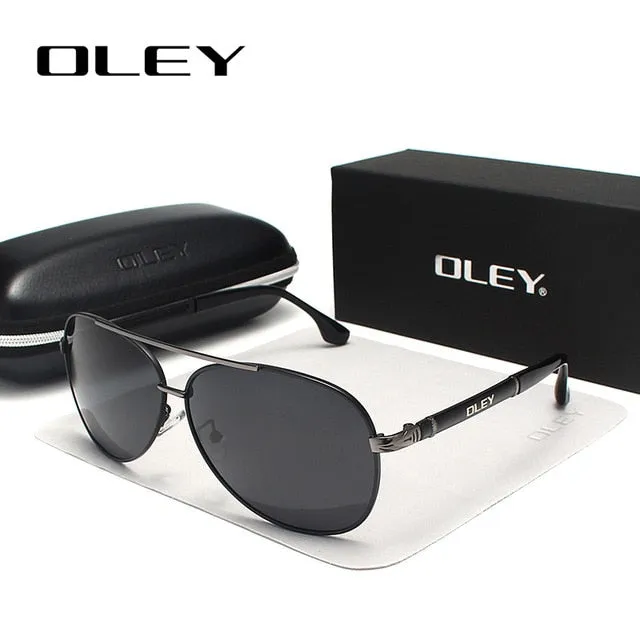 Oley Brand Sunglasses Men Polarized Classic Pilot Fishing Driving Y7005