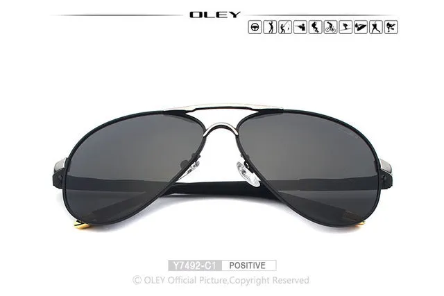 Oley Brand Unisex Polarized Sunglasses Men Women Driving Coating Spectacles Y7492