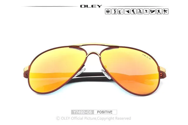 Oley Brand Unisex Polarized Sunglasses Men Women Driving Coating Spectacles Y7492