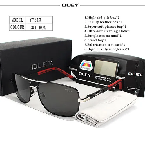 Oley Brand Y7613 Polarized Sunglasses Men Driving Uv400