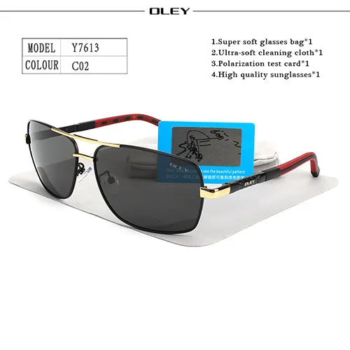 Oley Brand Y7613 Polarized Sunglasses Men Driving Uv400