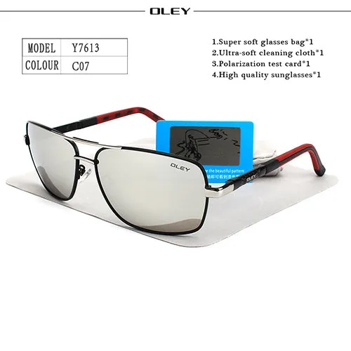 Oley Brand Y7613 Polarized Sunglasses Men Driving Uv400