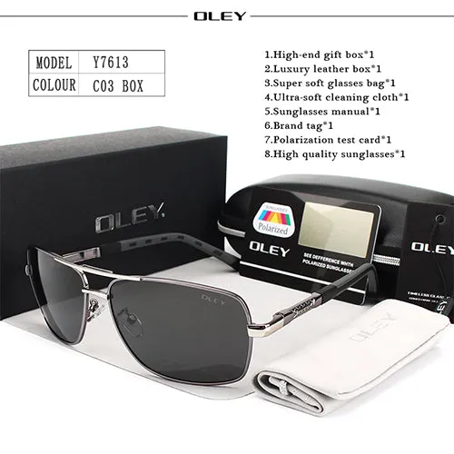 Oley Brand Y7613 Polarized Sunglasses Men Driving Uv400