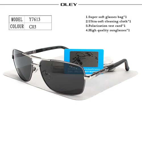 Oley Brand Y7613 Polarized Sunglasses Men Driving Uv400