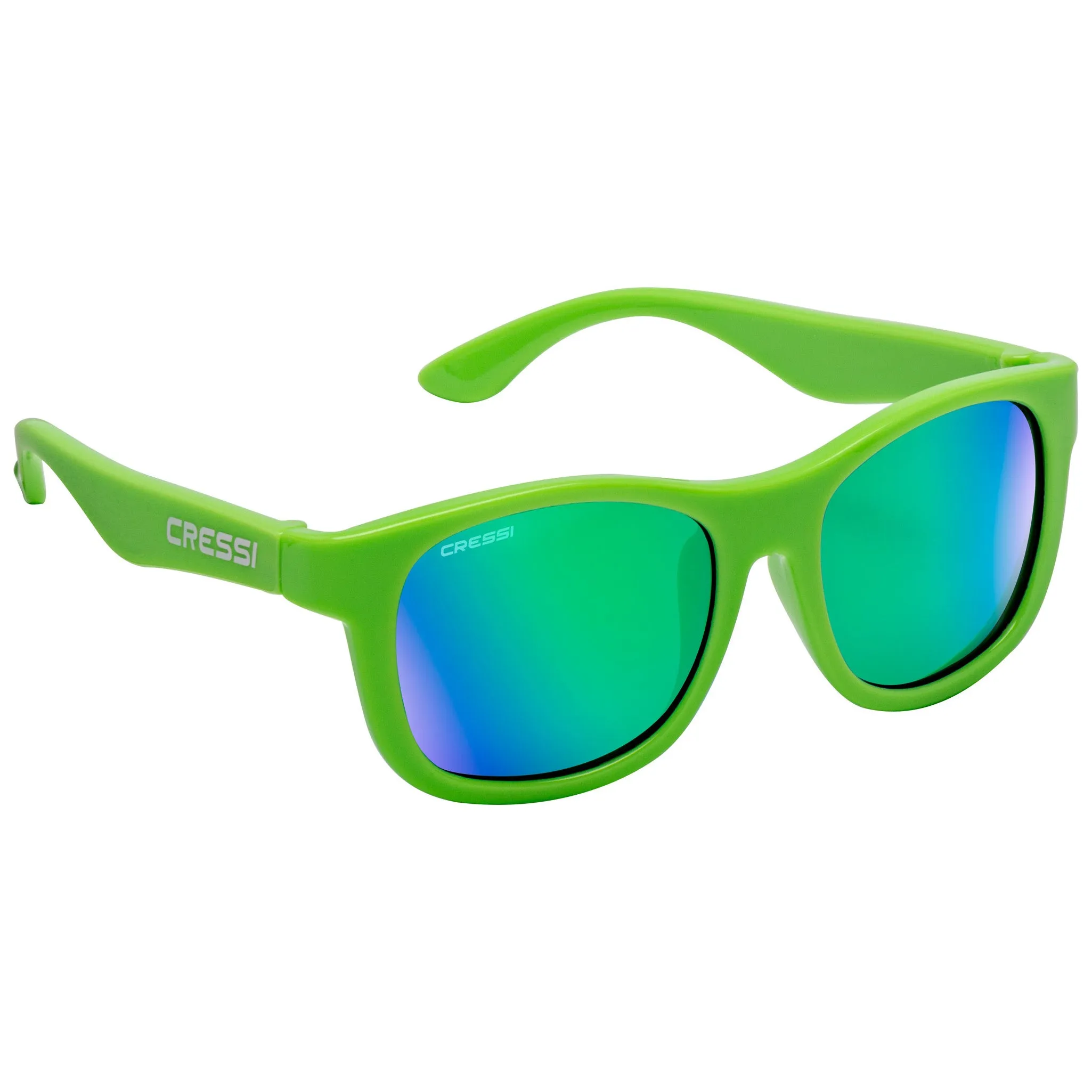 Open Box Cressi Teddy Sunglasses For Children - Green/Mirrored Lens