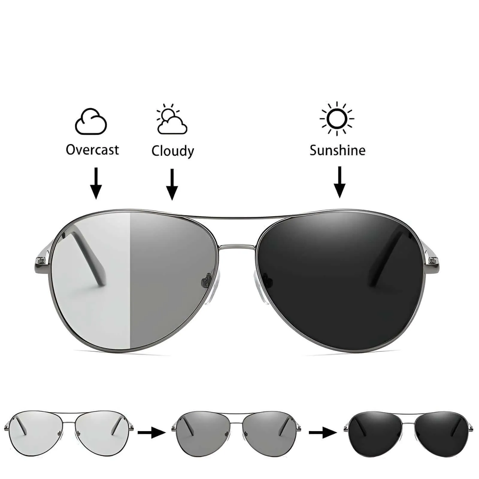 Photochromic Motorcycle Sunglasses