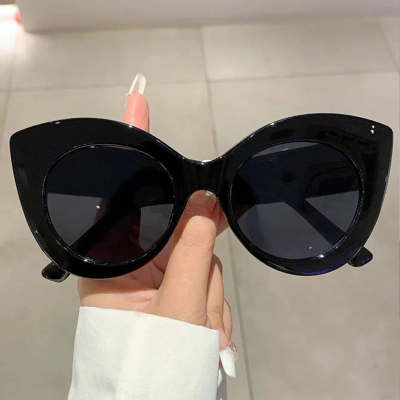 Pre Order:  Cat's Eye Large Frame UV400 Sunglasses