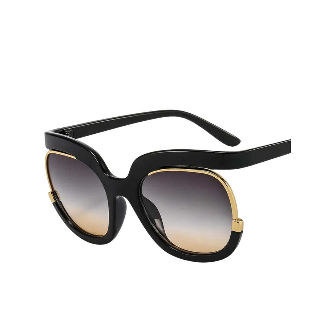 Pre Order:  Retro Round Color Contrast Sunglasses