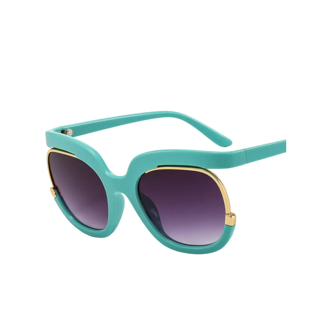 Pre Order:  Retro Round Color Contrast Sunglasses