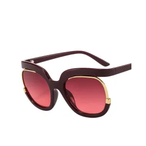 Pre Order:  Retro Round Color Contrast Sunglasses