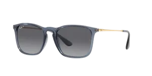 RAY BAN CHRIS TRANSPARENT BLUE | GRAY GRADIENT POLARIZED