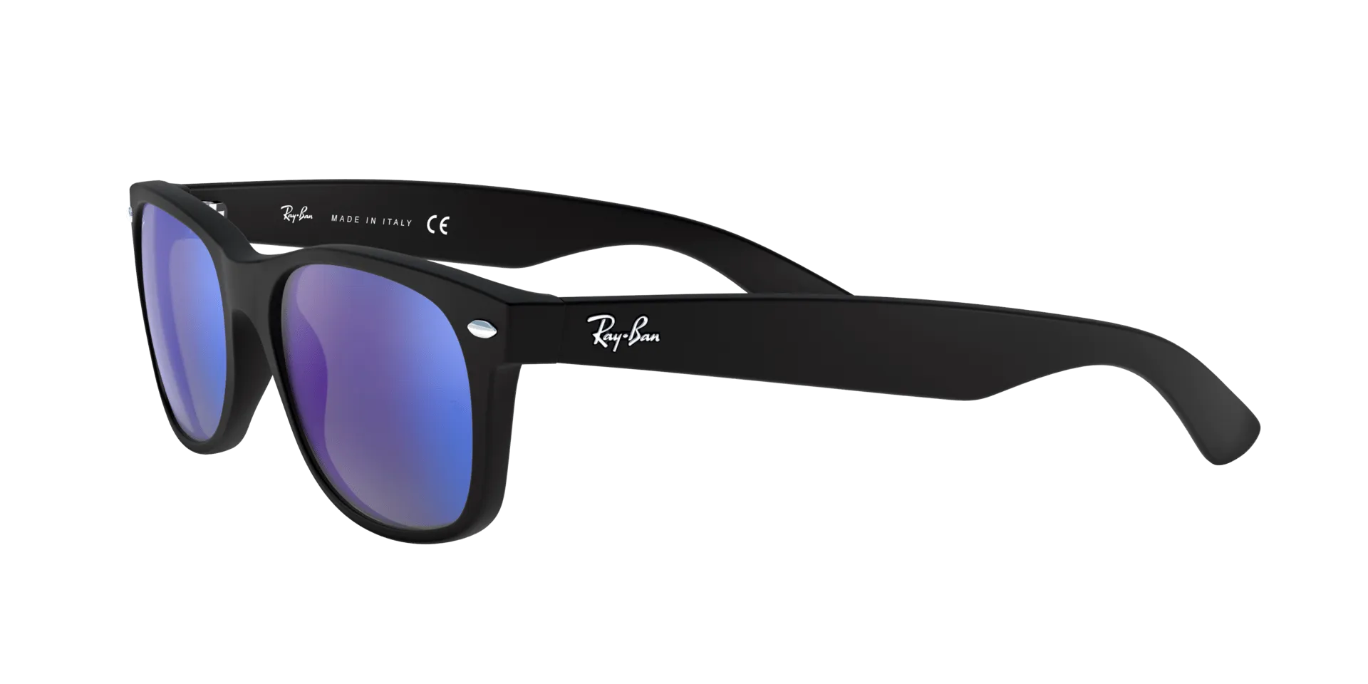 RAY BAN NEW WAYFARER RUBBER BLACK | BLUE MIRROR