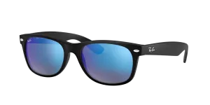 RAY BAN NEW WAYFARER RUBBER BLACK | BLUE MIRROR