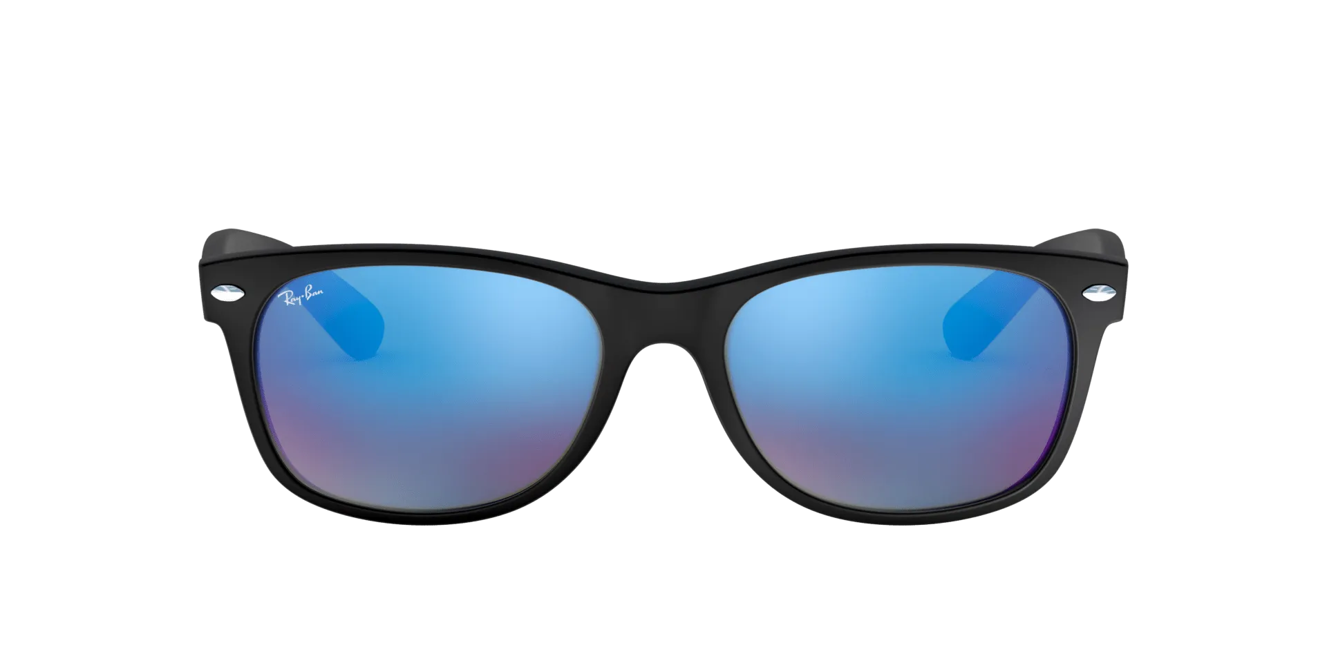 RAY BAN NEW WAYFARER RUBBER BLACK | BLUE MIRROR