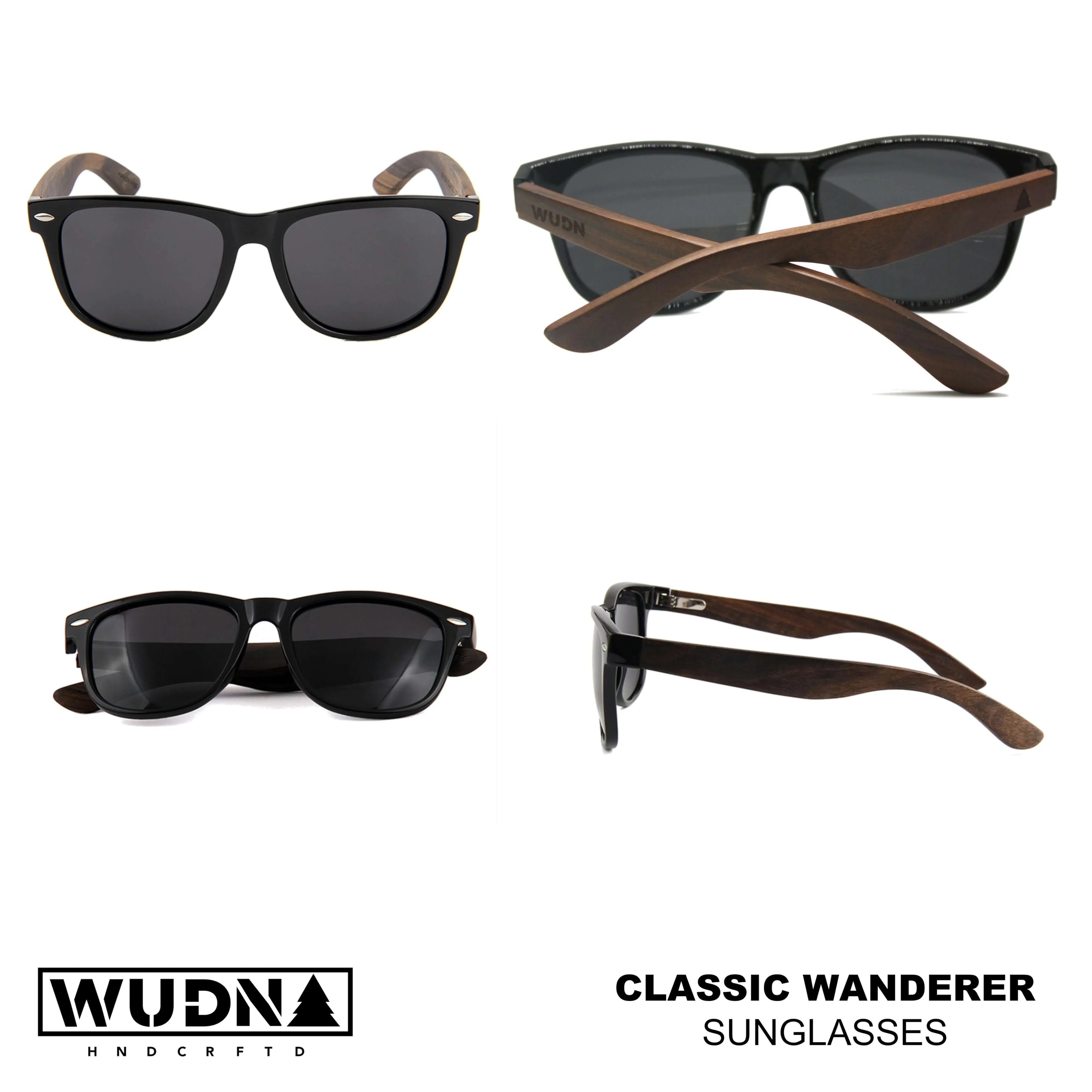 Real Ebony Wood Wanderer Sunglasses by WUDN