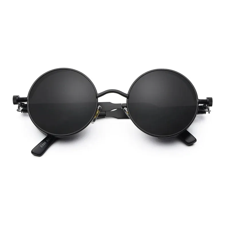 RED LENS SUNGLASSES WITH BLACK FRAMES