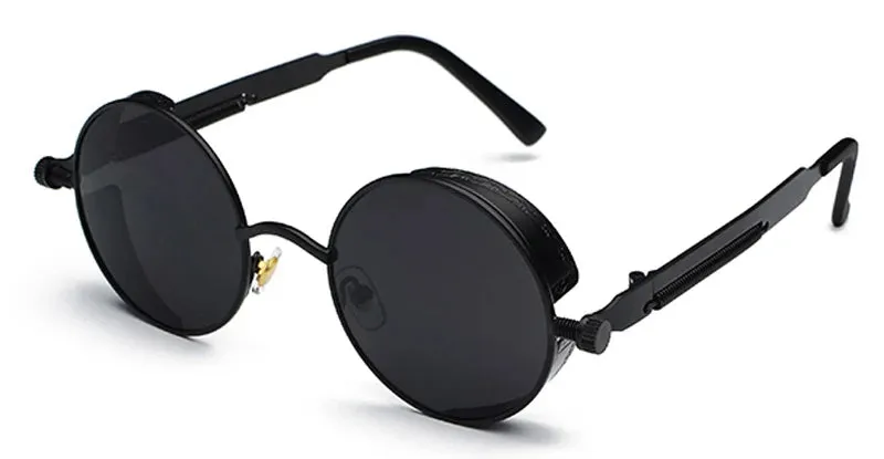 RED LENS SUNGLASSES WITH BLACK FRAMES