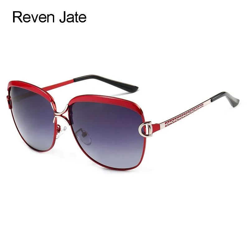 Reven Jate Women Sunwear 8702 Woman Sunglasses Frame Polarized Gradient Tinted Lenses Polarize Sun Frame