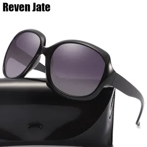 Reven Jate Women's Full Rim Square Oval Acetate Polarized Sunglasses 3113