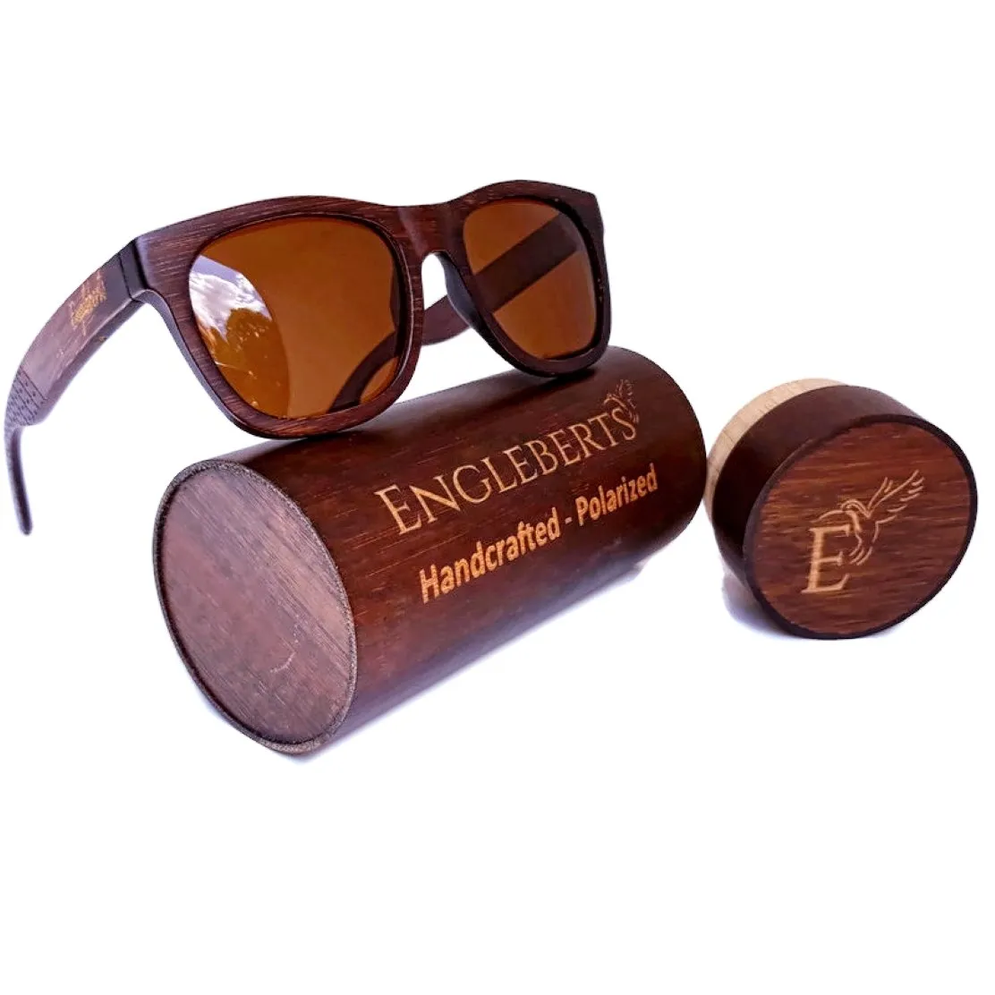 Sienna Wooden Sunglasses with Tea Polarized Lenses