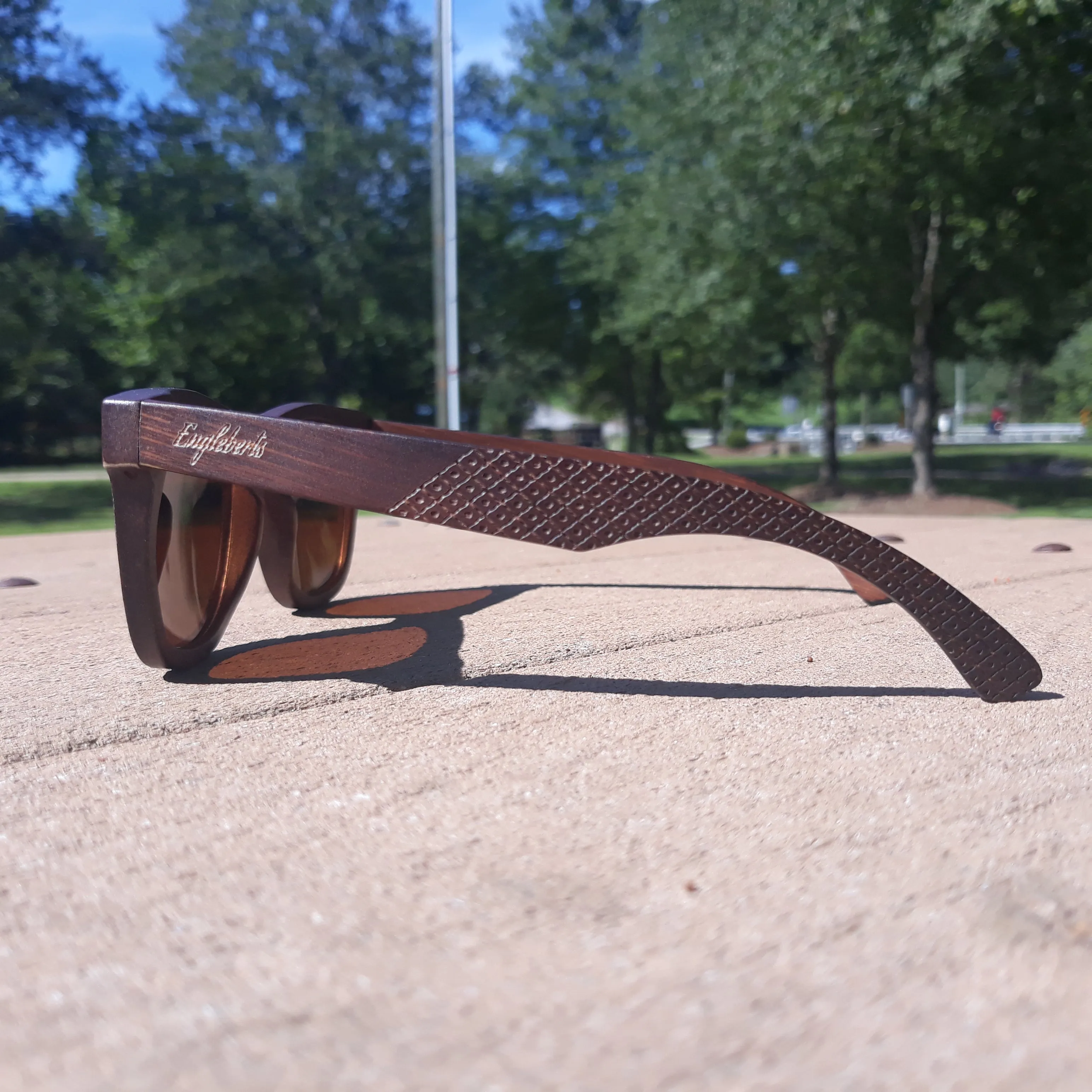 Sienna Wooden Sunglasses with Tea Polarized Lenses