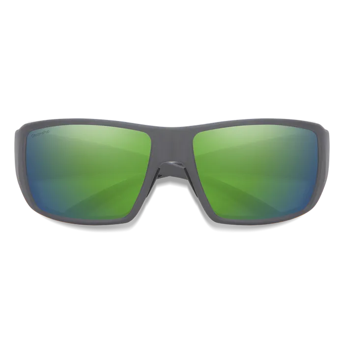 Smith Guide's Choice S Matte Cement Frame - ChromaPop Polarized Green Mirror Lens - Polarized Sunglasses