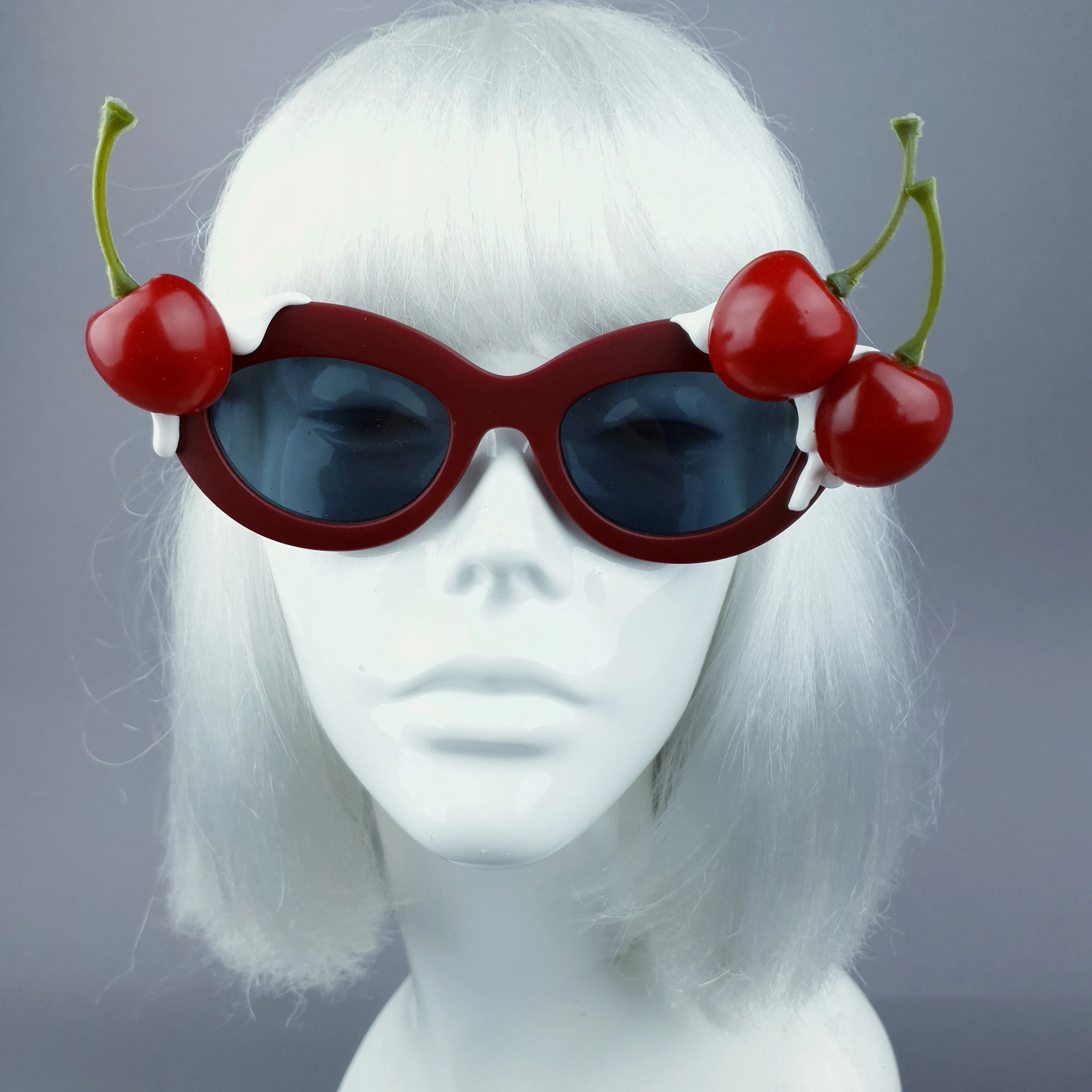 SPECIAL OFFER: "Dulcedo" Cherry White Frosting Red Catseye Sunglasses