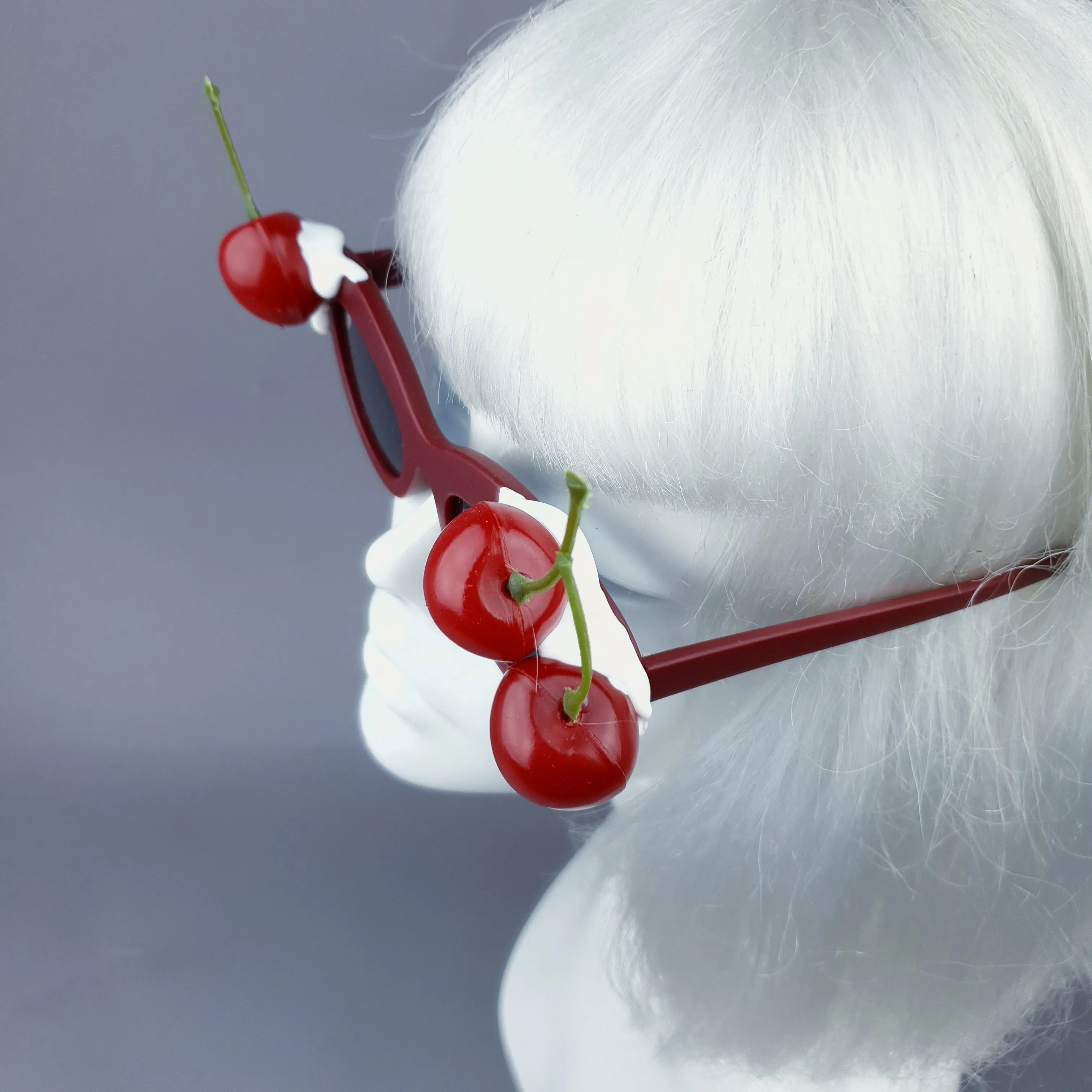 SPECIAL OFFER: "Dulcedo" Cherry White Frosting Red Catseye Sunglasses