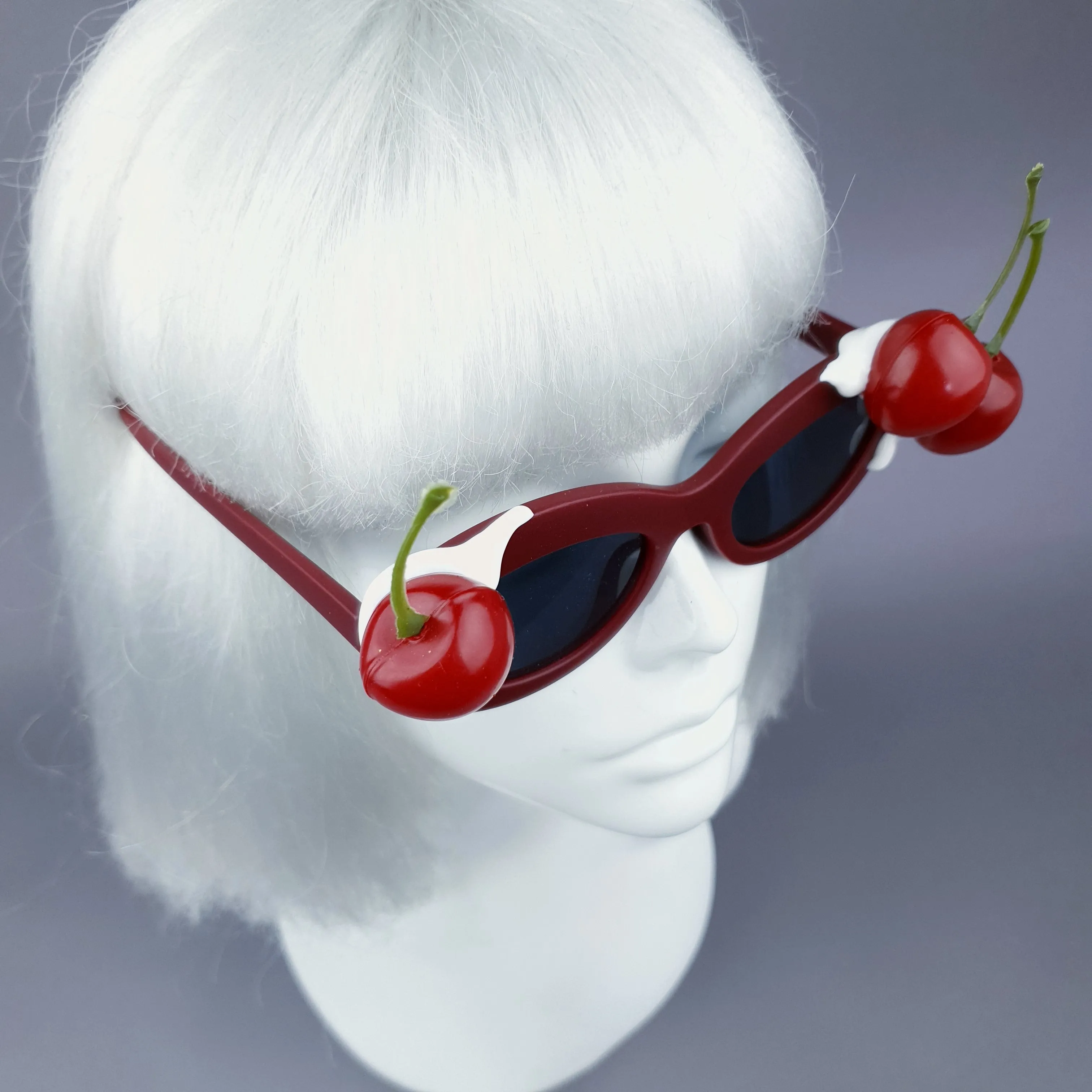 SPECIAL OFFER: "Dulcedo" Cherry White Frosting Red Catseye Sunglasses