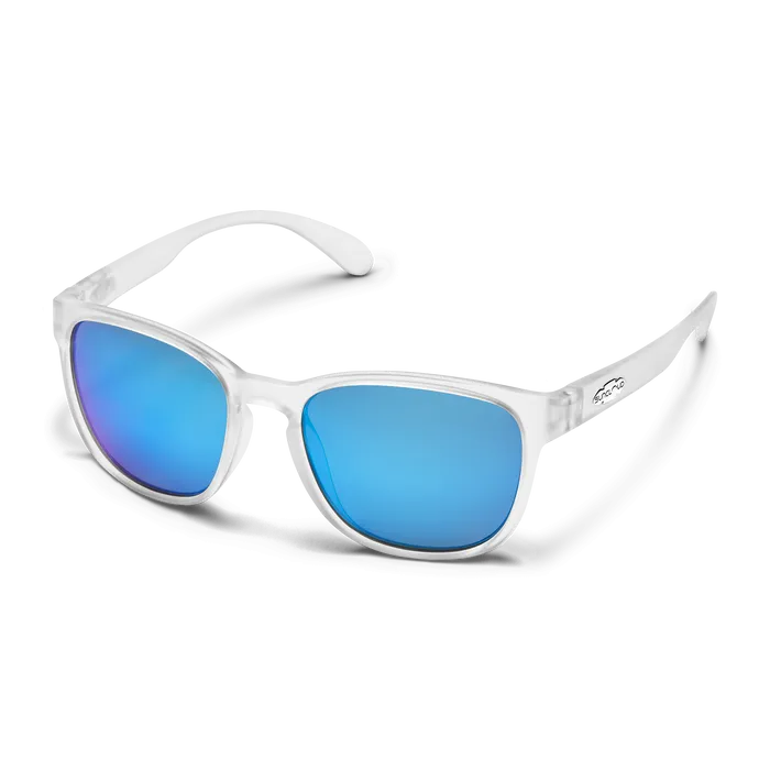 Suncloud Loveseat Matte Crystal Sunglasses w/ Polarized Blue Mirror Lens