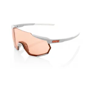 Sunglasses 100% Racetrap Soft Tact Stone Grey - HiPER Coral Lens