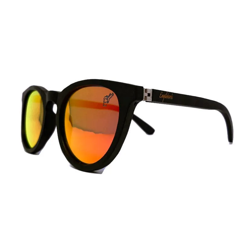 Sunset Mirror Polarized Shades: Black Bamboo Edition