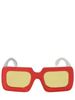 The Animals Observatory   Logo print recycled poly sunglasses 