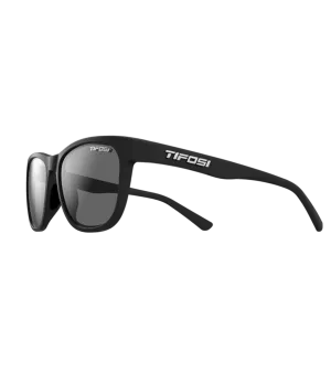 Tifosi swank polarized smoke satin black sunglasses