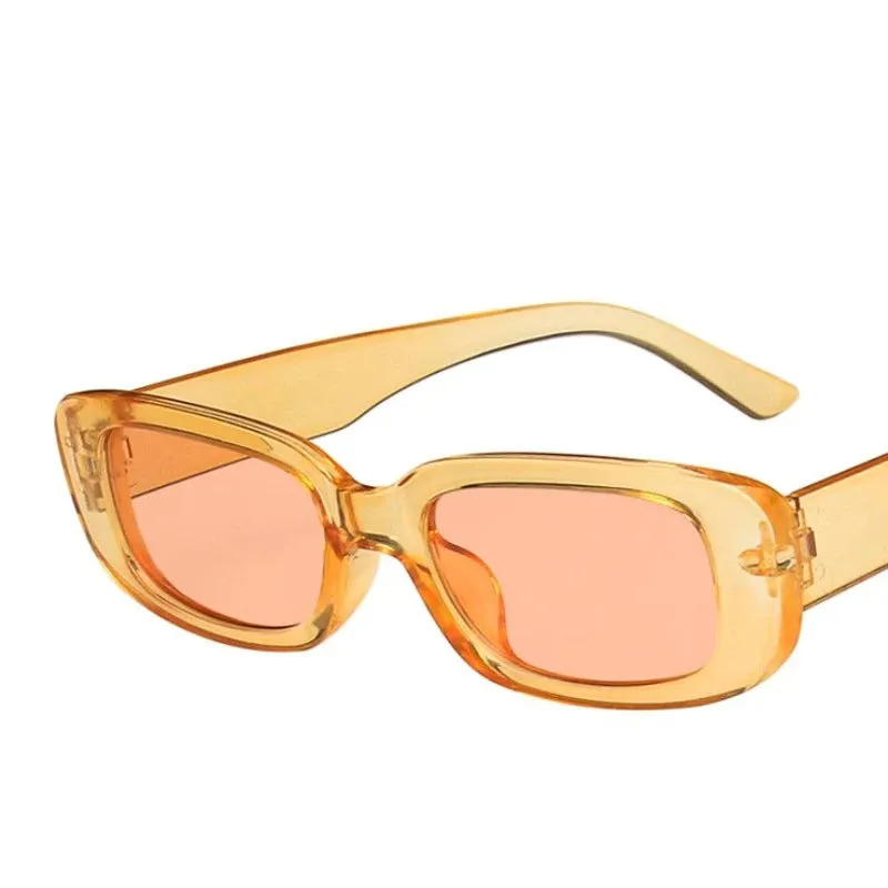 Trendy Anti-glare Small Rectangular Retro Sunglasses