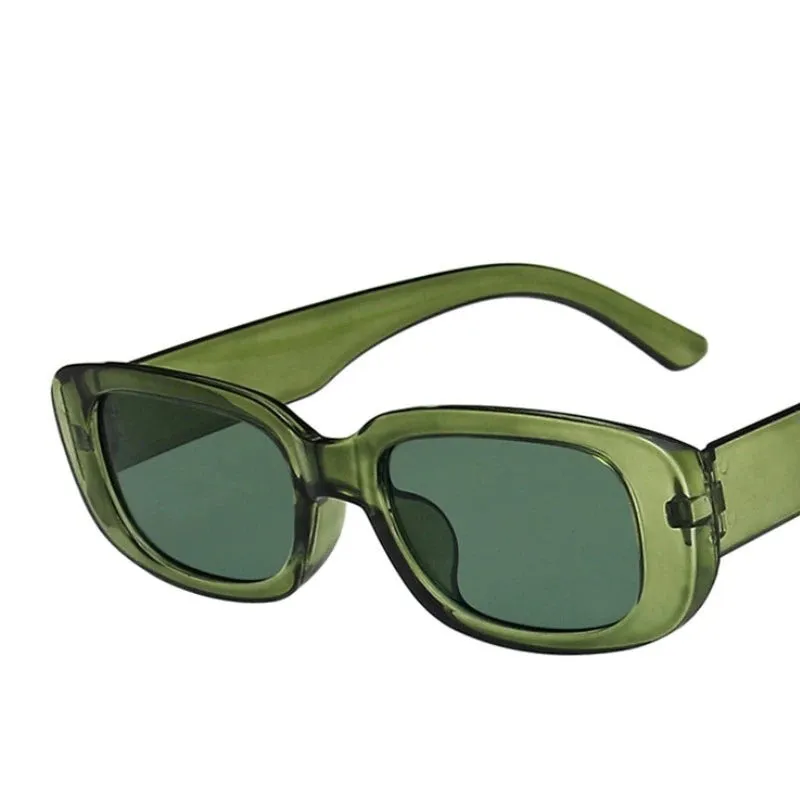 Trendy Anti-glare Small Rectangular Retro Sunglasses