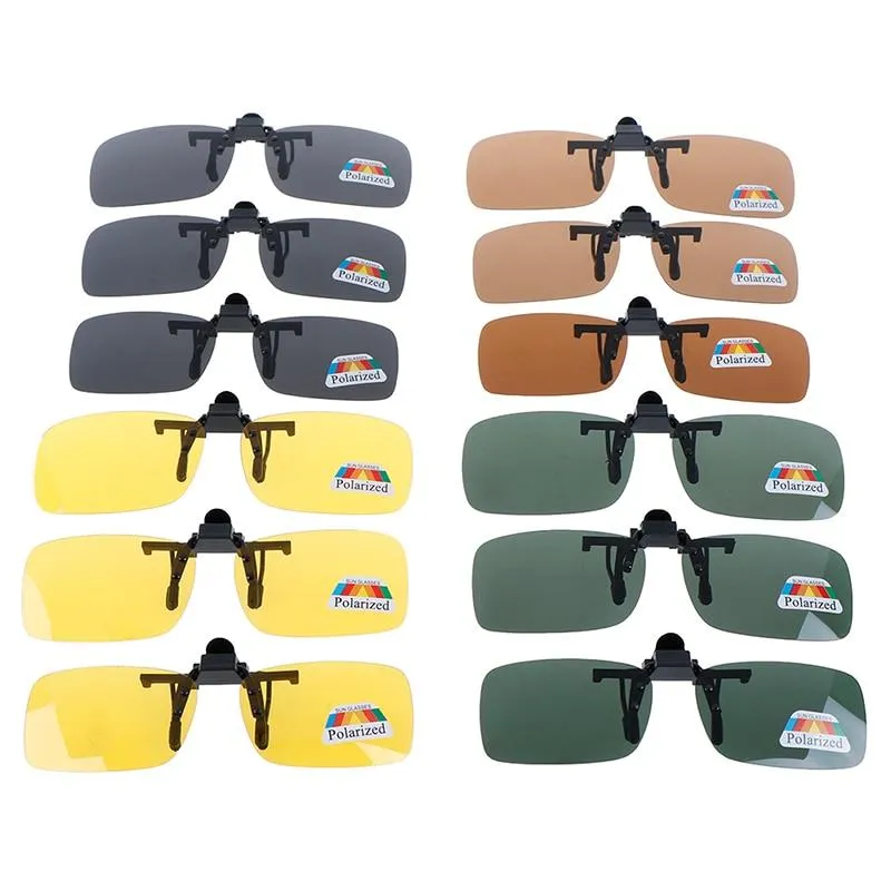 Unisex Clip-on Polarised Day Night Vision Driving Glasses