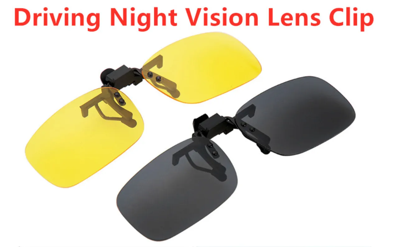 Unisex Clip-on Polarised Day Night Vision Driving Glasses