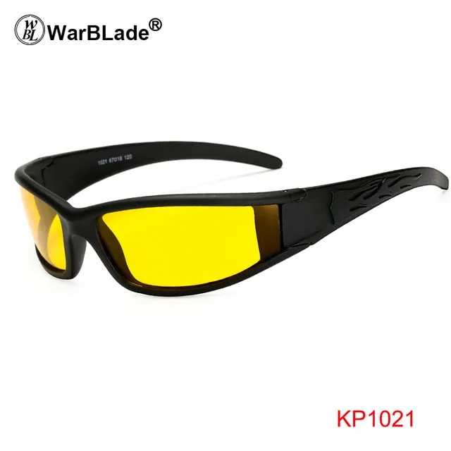 Warblade Men's Full Rim Square Alloy Polarized Sunglasses Kp1102